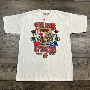 NWT Vintage 90s Wisconsin vs. UCLA 1999 Rose Bowl War of Roses TShirt Mens Large